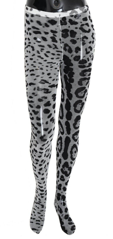 Dolce & Gabbana Elegant Leopard Print Nylon Stockings - Hilstor