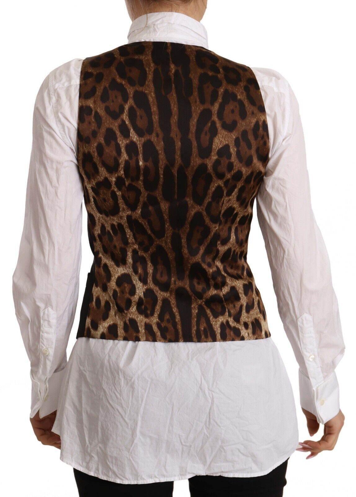 Dolce & Gabbana Elegant Black Buttoned Vest Top - Hilstor