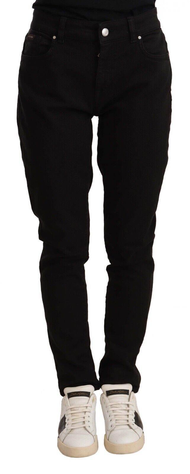 Dolce & Gabbana Black Skinny Slim Denim Cotton Stretch Jeans - Hilstor