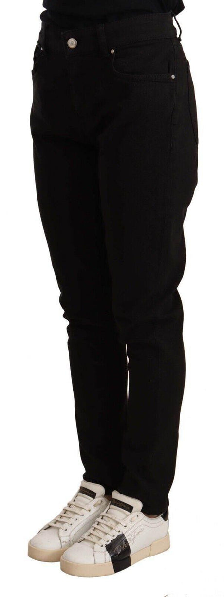 Dolce & Gabbana Black Skinny Slim Denim Cotton Stretch Jeans - Hilstor