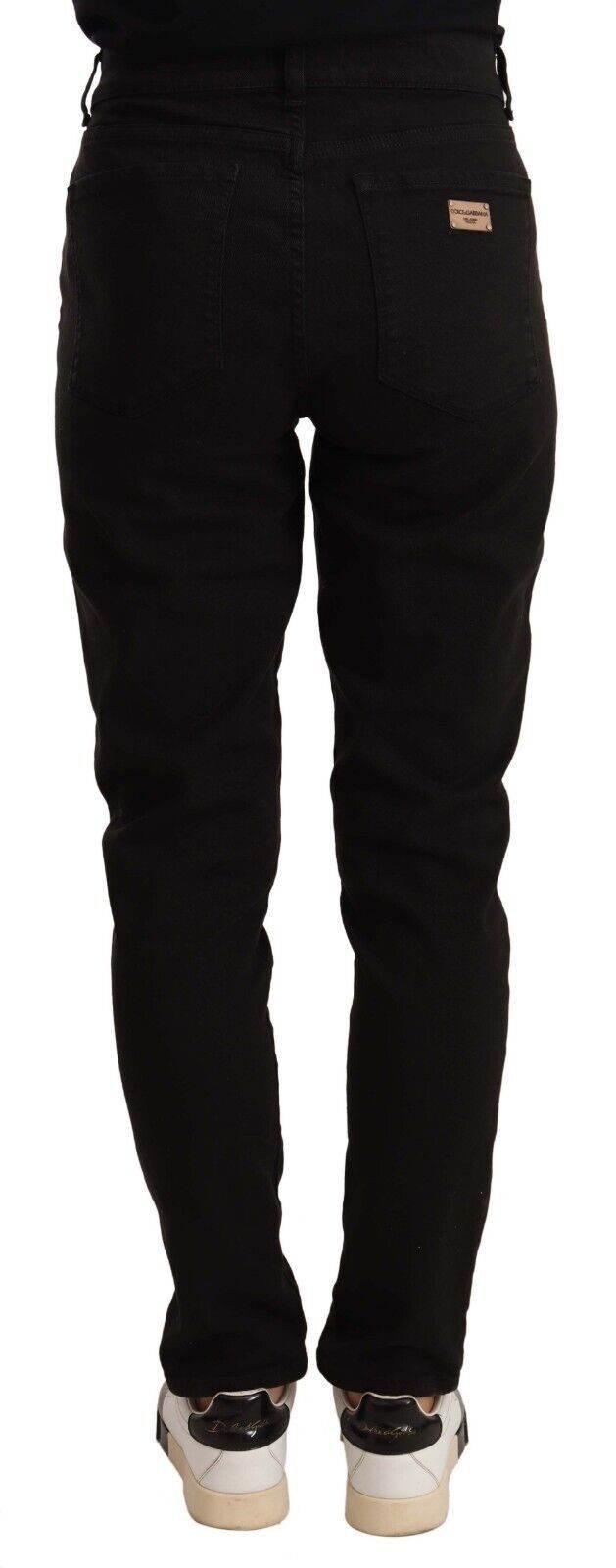 Dolce & Gabbana Black Skinny Slim Denim Cotton Stretch Jeans - Hilstor