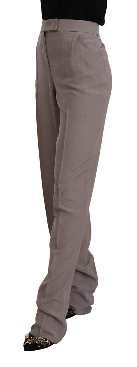 Armani Elegant High Waist Silk Blend Trousers - Hilstor