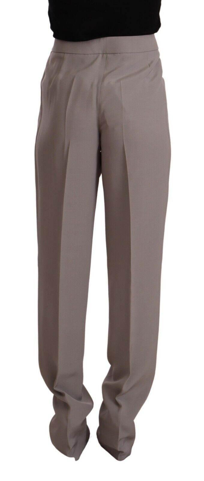 Armani Elegant High Waist Silk Blend Trousers - Hilstor