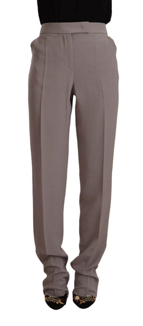 Armani Elegant High Waist Silk Blend Trousers - Hilstor