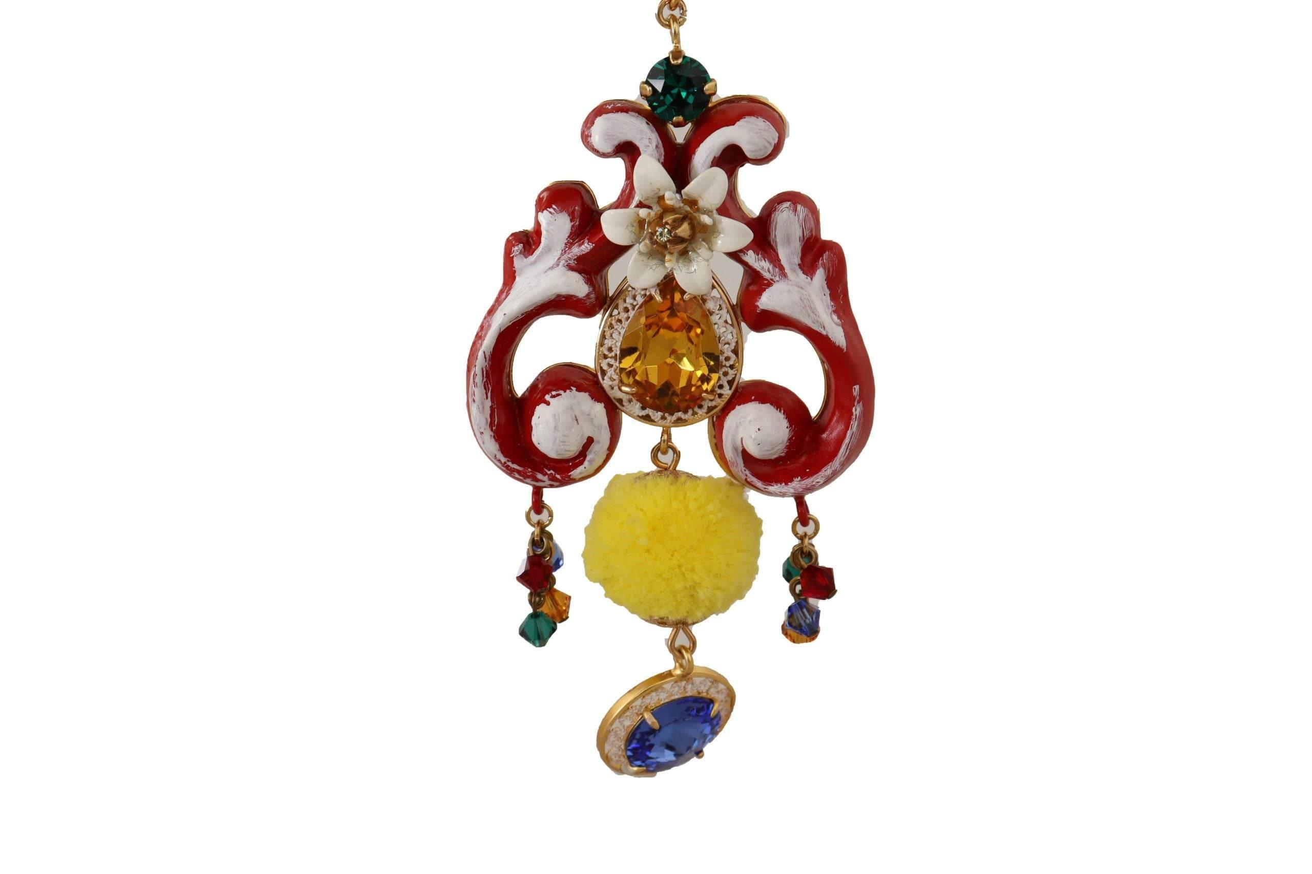 Dolce & Gabbana Multicolor Crystal Statement Necklace - Hilstor