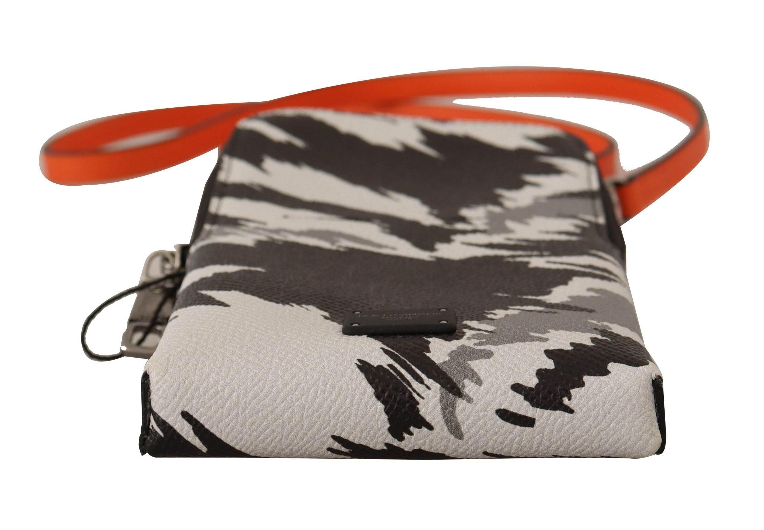 Dolce & Gabbana Elegant Leather Phone Pocket Neck Strap - Hilstor