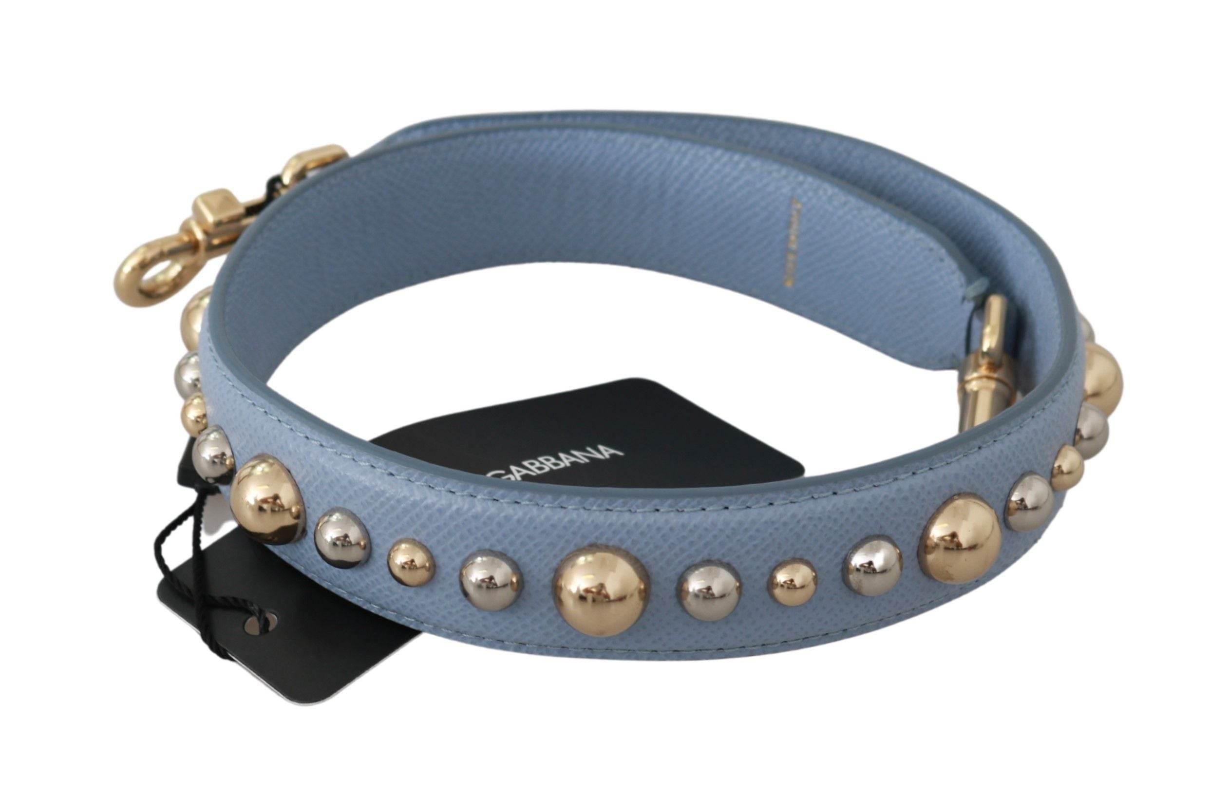 Dolce & Gabbana Elegant Blue Leather Shoulder Strap - Hilstor