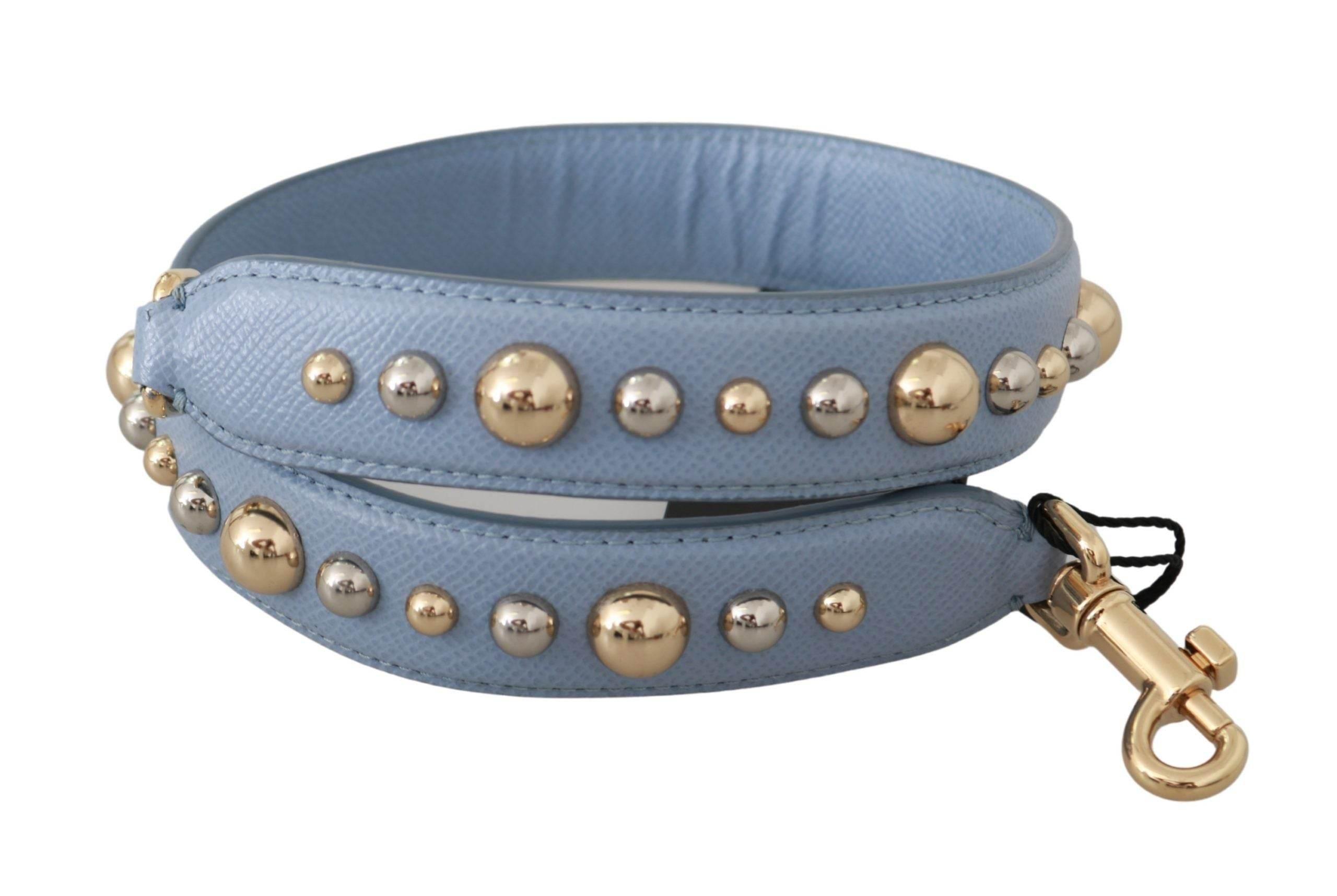 Dolce & Gabbana Elegant Blue Leather Shoulder Strap - Hilstor