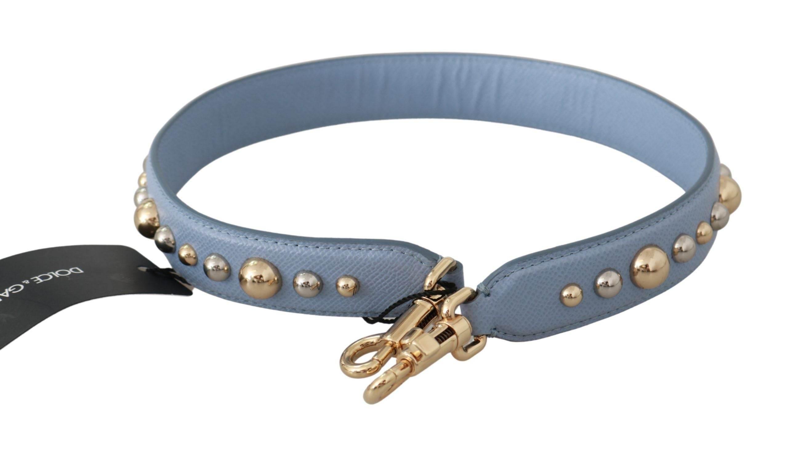 Dolce & Gabbana Elegant Blue Leather Shoulder Strap - Hilstor