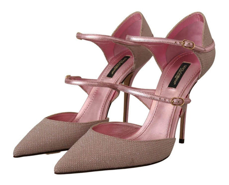 Dolce & Gabbana Pink Glitter High Heel Sandals - Hilstor