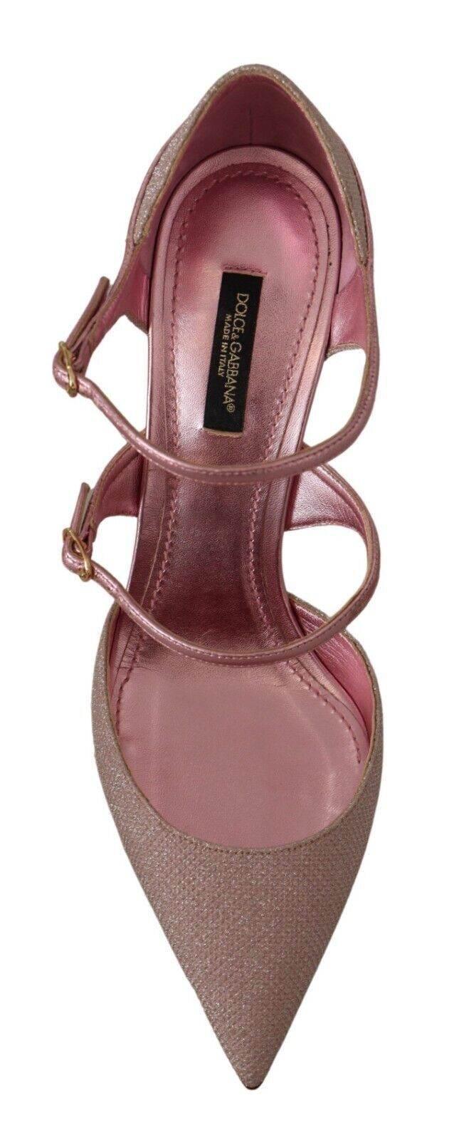 Dolce & Gabbana Pink Glitter High Heel Sandals - Hilstor