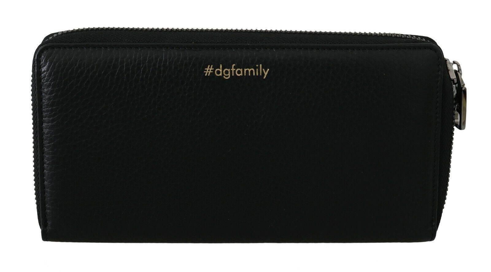 Dolce & Gabbana Elegant Black Leather Continental Wallet - Hilstor