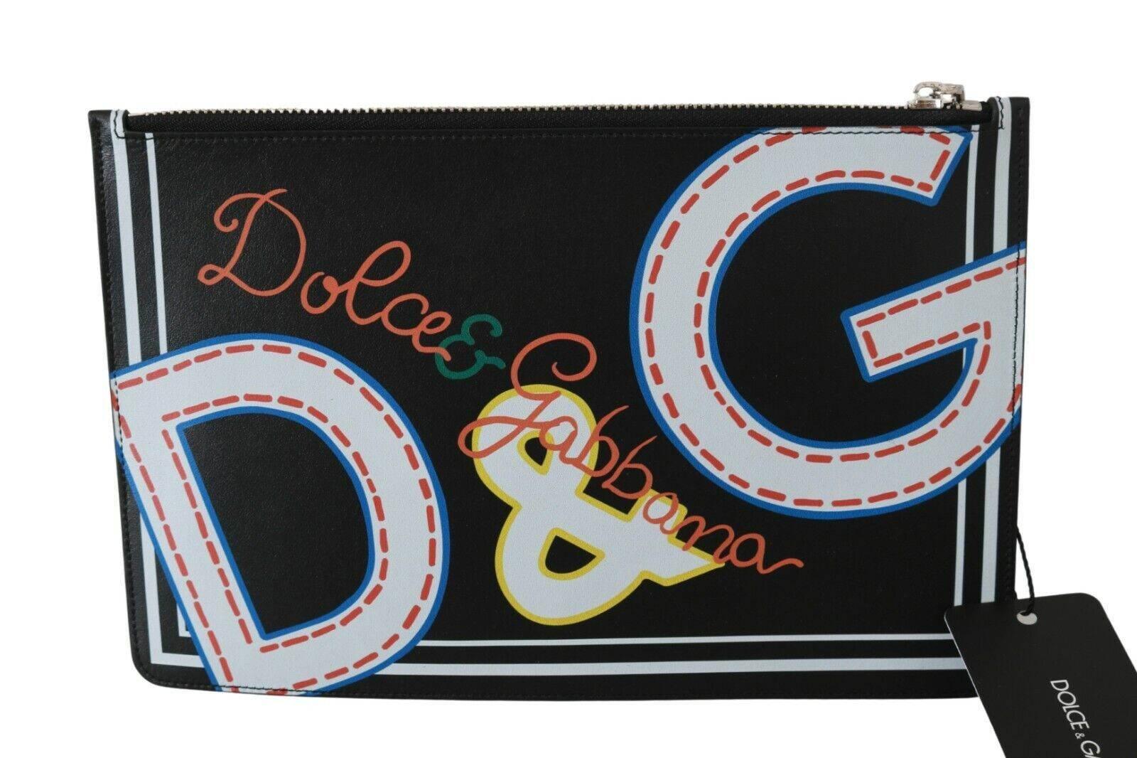 Dolce & Gabbana Elegant Black Leather Coin Wallet - Hilstor