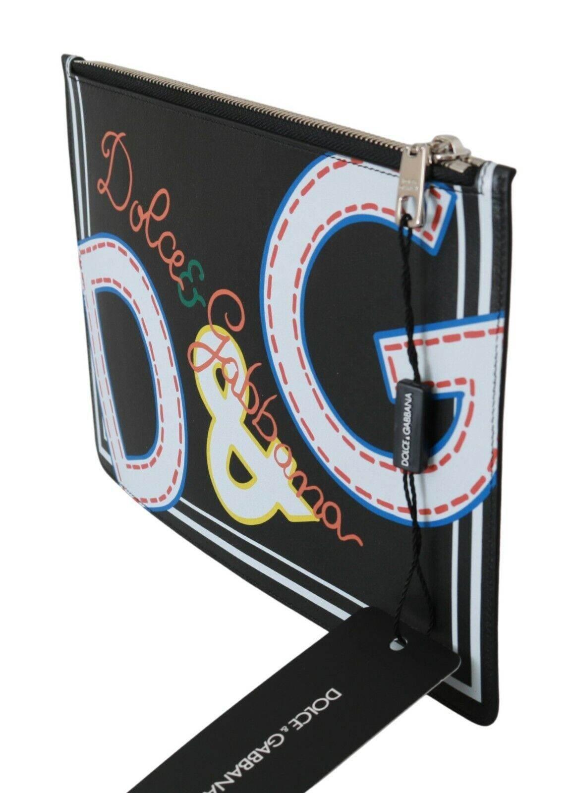 Dolce & Gabbana Elegant Black Leather Coin Wallet - Hilstor