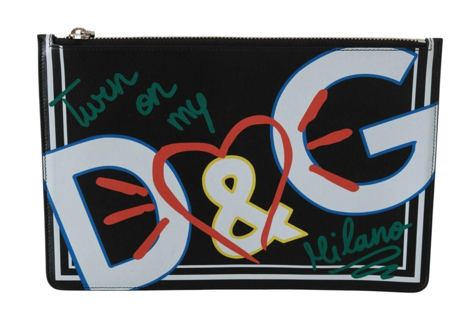 Dolce & Gabbana Elegant Black Leather Coin Wallet - Hilstor