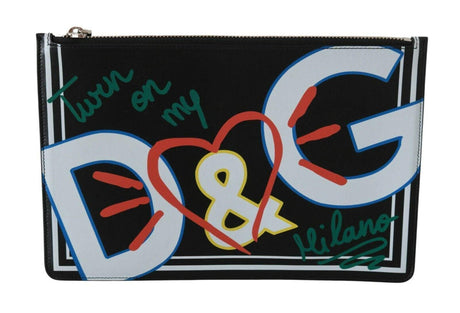 Dolce & Gabbana Elegant Black Leather Coin Wallet - Hilstor