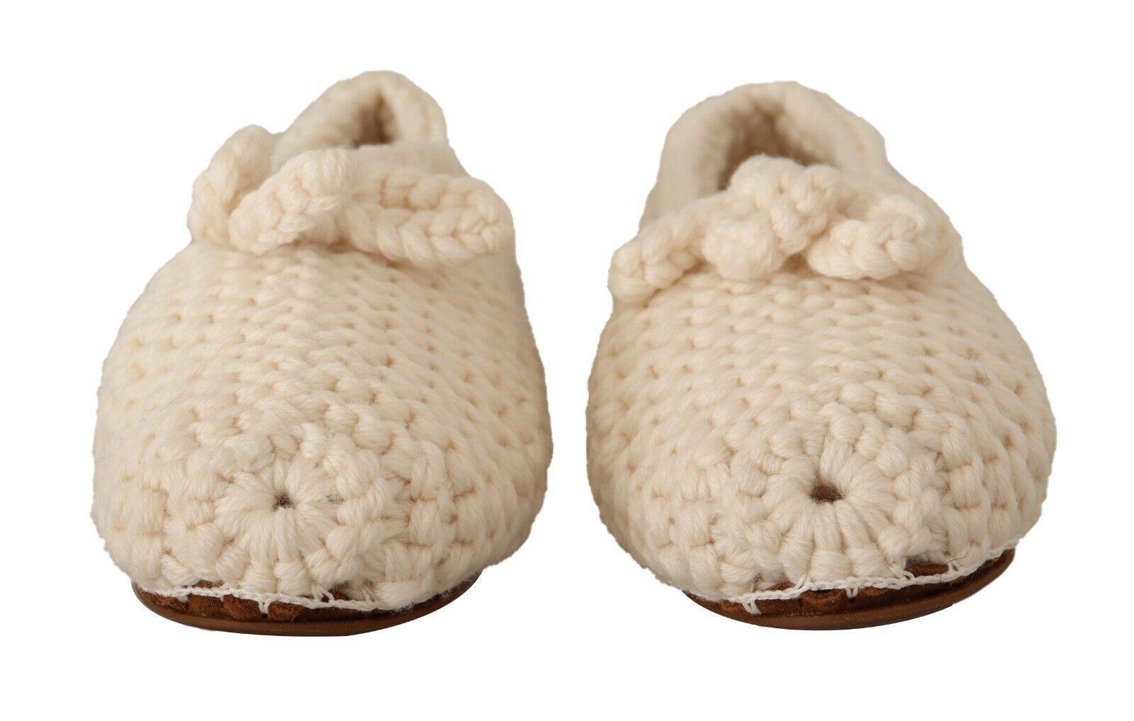 Dolce & Gabbana Chic Wool Knit Ballerina Flats - Hilstor