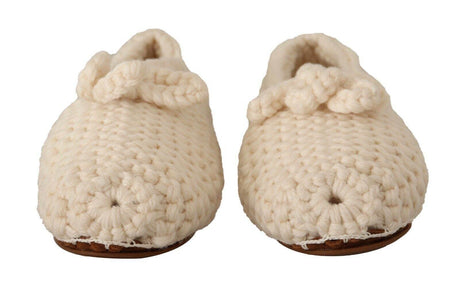 Dolce & Gabbana Chic Wool Knit Ballerina Flats - Hilstor