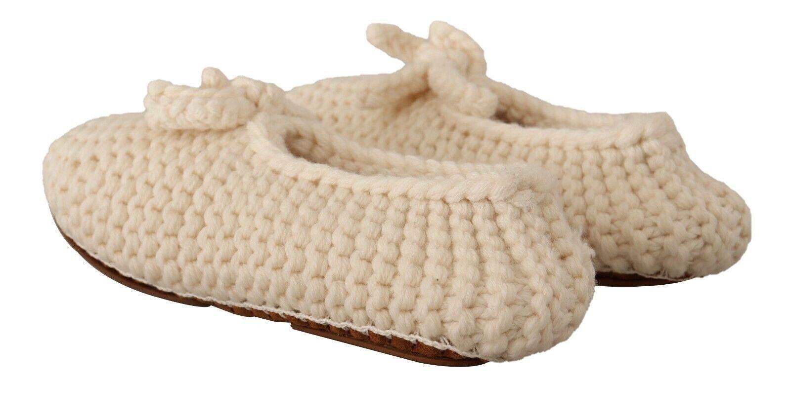 Dolce & Gabbana Chic Wool Knit Ballerina Flats - Hilstor