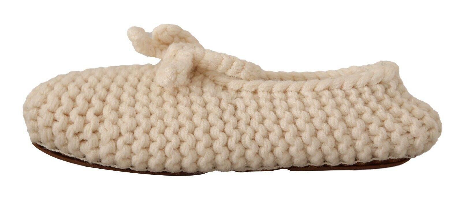 Dolce & Gabbana Chic Wool Knit Ballerina Flats - Hilstor