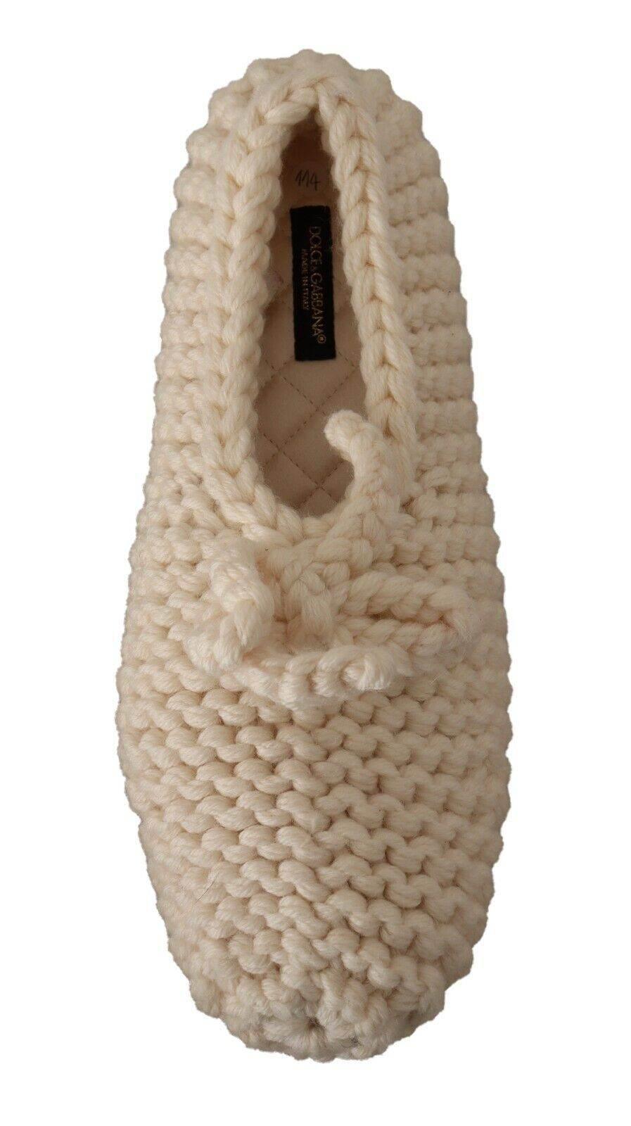 Dolce & Gabbana Chic Wool Knit Ballerina Flats - Hilstor