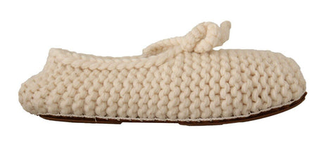 Dolce & Gabbana Chic Wool Knit Ballerina Flats - Hilstor
