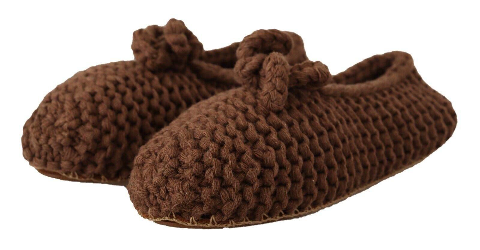Dolce & Gabbana Elegant Wool Knit Ballerina Flats - Hilstor