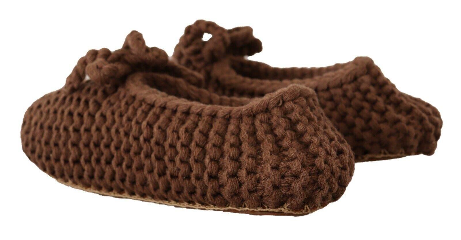 Dolce & Gabbana Elegant Wool Knit Ballerina Flats - Hilstor