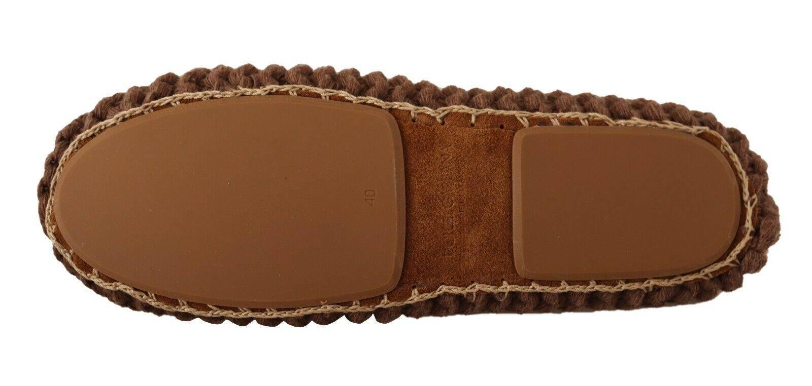 Dolce & Gabbana Elegant Wool Knit Ballerina Flats - Hilstor
