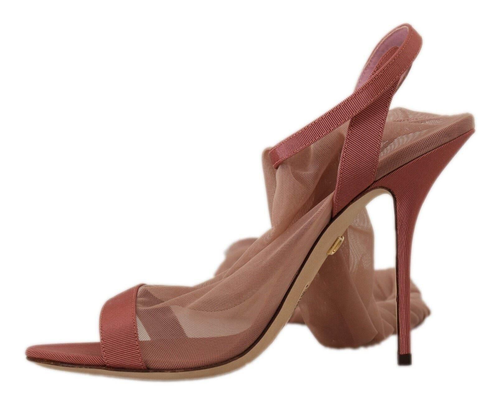 Dolce & Gabbana Elegant Pink Ankle Strap Heels Sandals - Hilstor