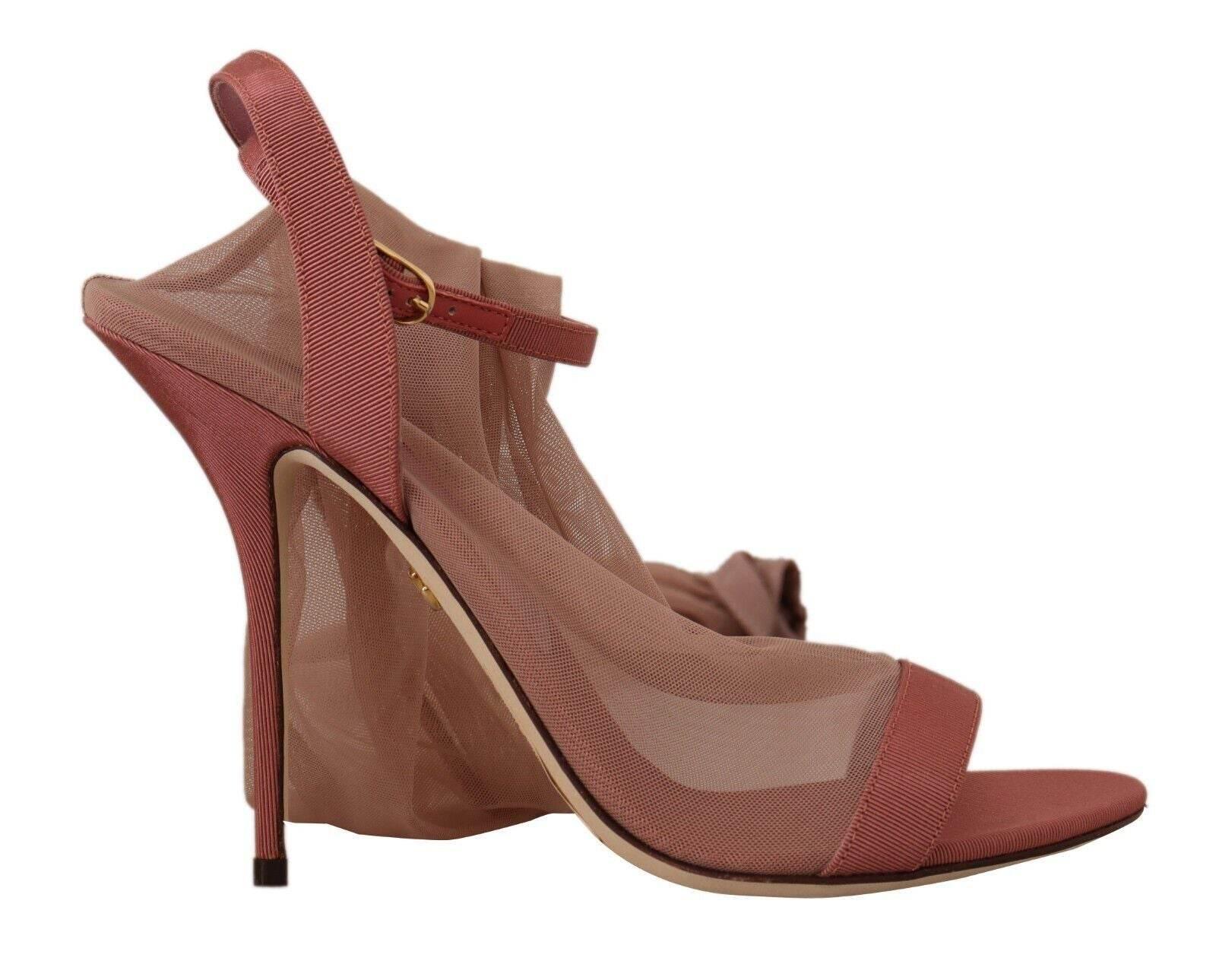 Dolce & Gabbana Elegant Pink Ankle Strap Heels Sandals - Hilstor