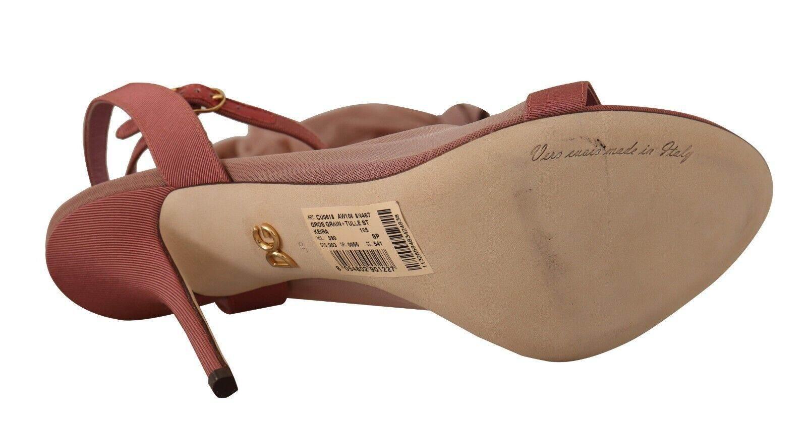 Dolce & Gabbana Elegant Pink Ankle Strap Heels Sandals - Hilstor