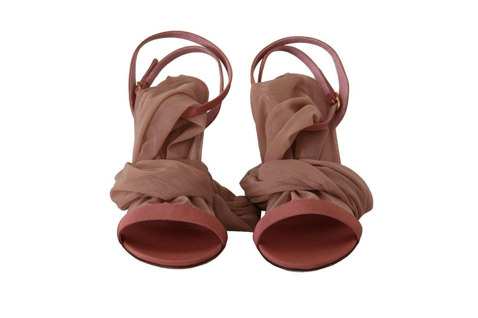 Dolce & Gabbana Elegant Pink Ankle Strap Heels Sandals - Hilstor