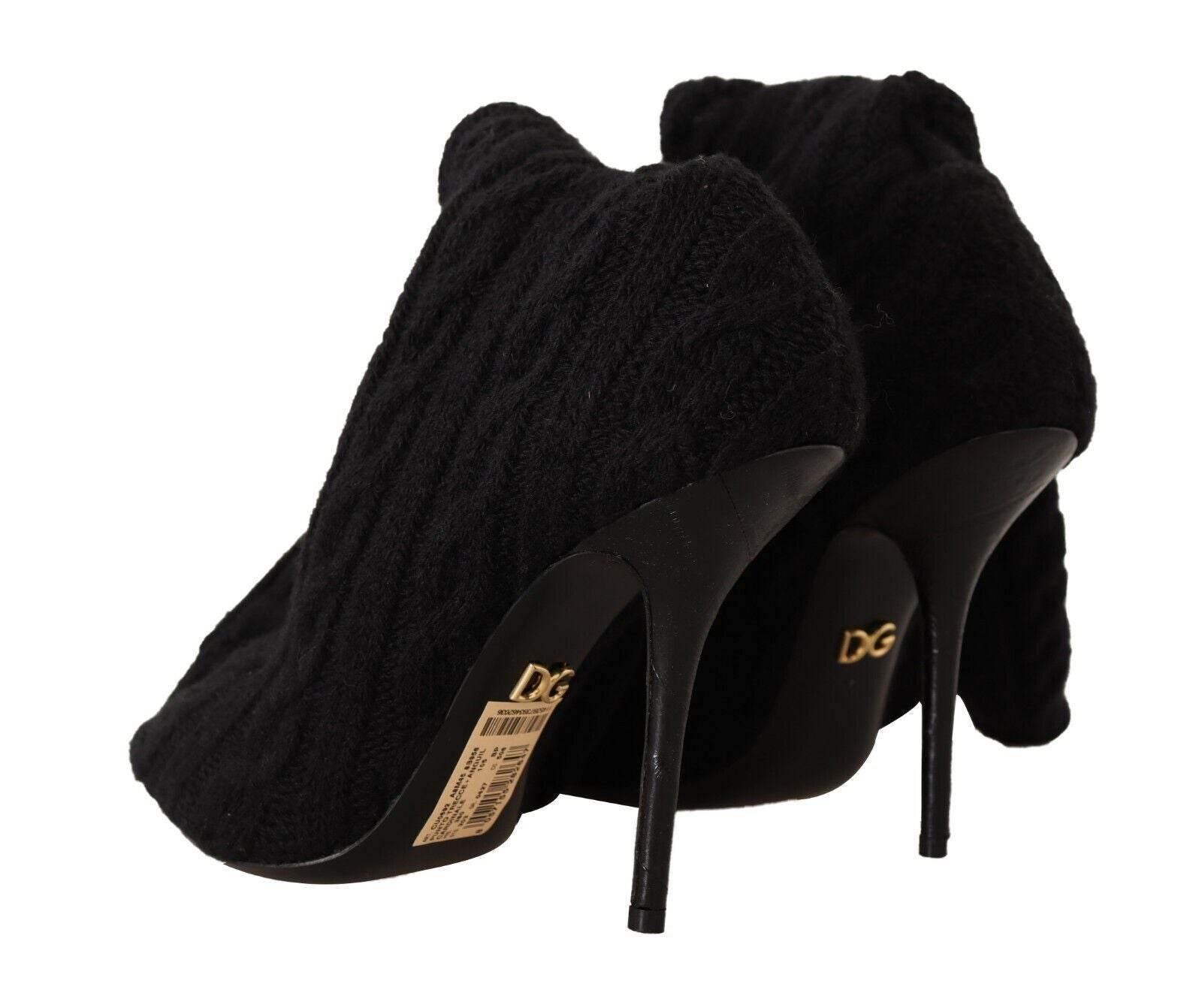 Dolce & Gabbana Elegant Stretch Sock Boots in Black - Hilstor