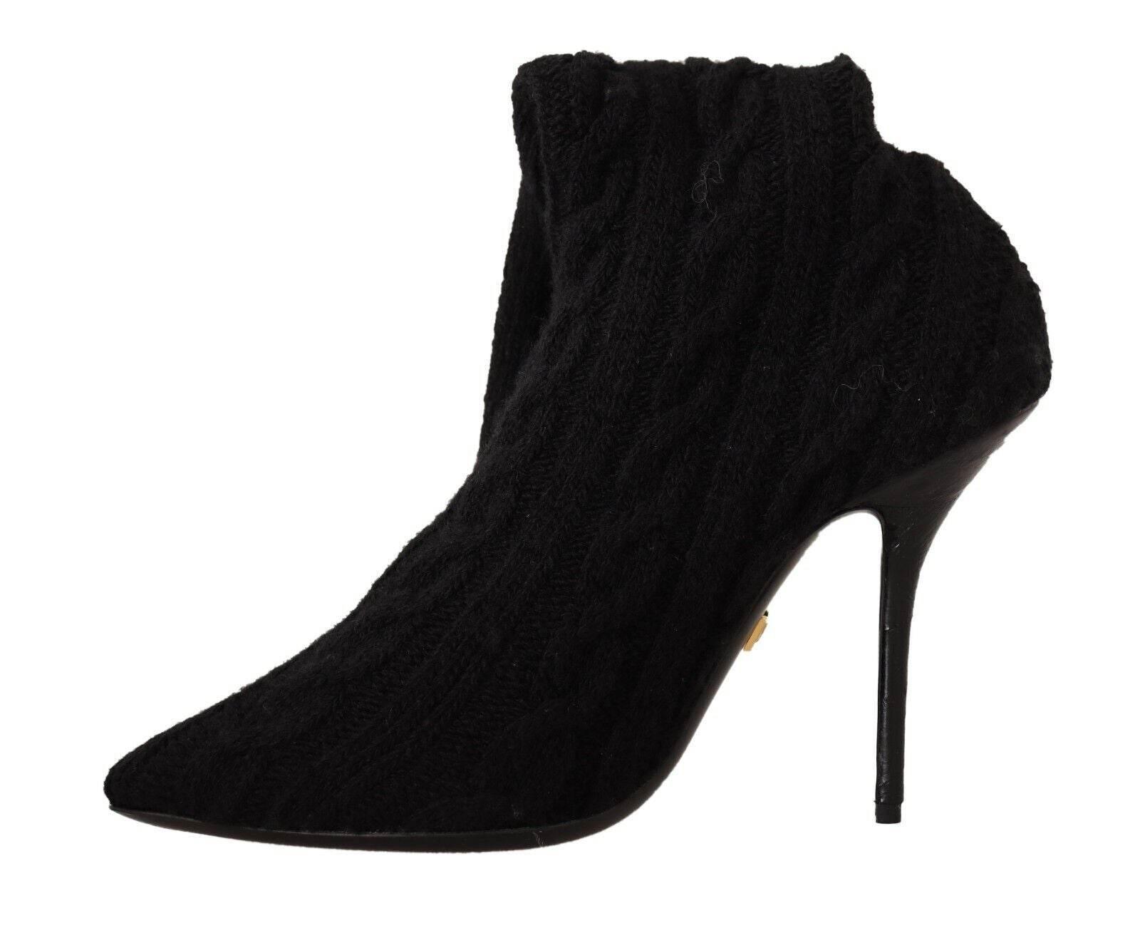 Dolce & Gabbana Elegant Stretch Sock Boots in Black - Hilstor