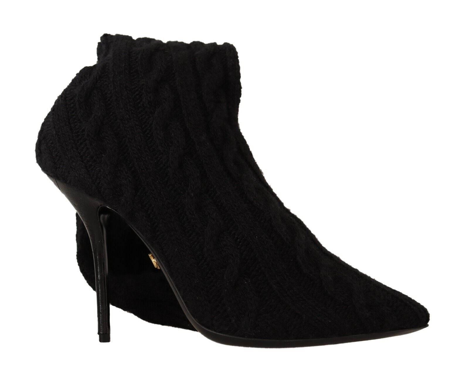 Dolce & Gabbana Elegant Stretch Sock Boots in Black - Hilstor
