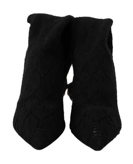 Dolce & Gabbana Elegant Black Stretch Socks Boots - Hilstor