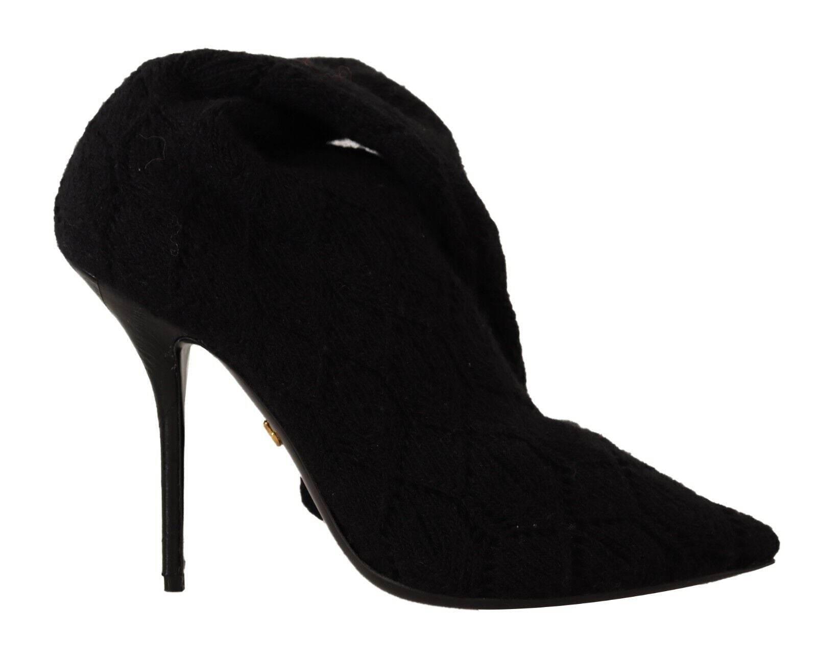 Dolce & Gabbana Elegant Black Stretch Socks Boots - Hilstor