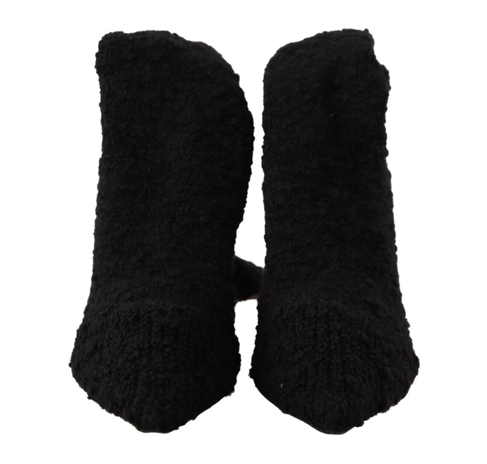 Dolce & Gabbana Chic Black Stretch Sock Boots - Hilstor