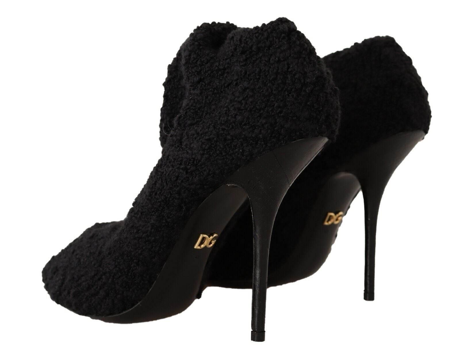 Dolce & Gabbana Chic Black Stretch Sock Boots - Hilstor