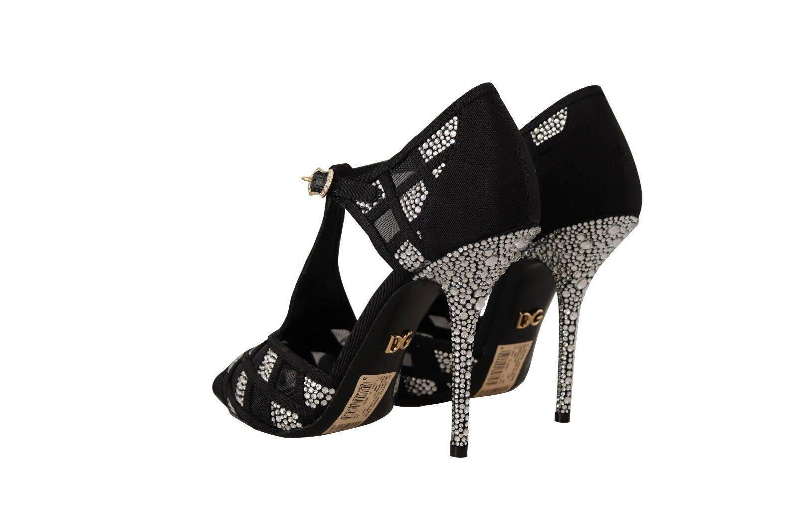 Dolce & Gabbana Elegant Crystal-Embellished Suede Pumps - Hilstor
