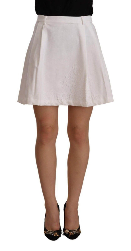 Ermanno Scervino Chic High Waist A-Line Mini Skirt - Hilstor