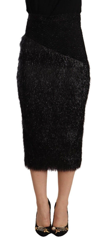 Masha Ma Elegant High Waist Pencil Midi Skirt - Hilstor