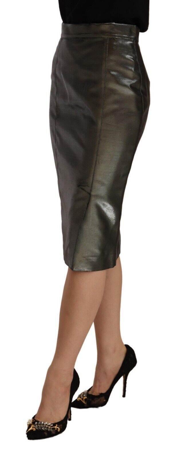 GF Ferre Chic High Waist Pencil Midi Skirt - Hilstor