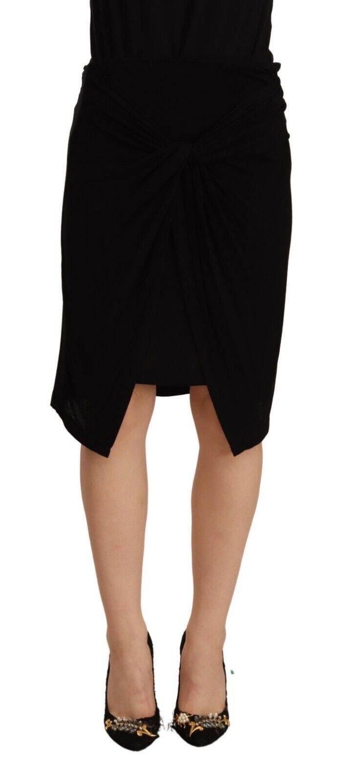 PLEIN SUD Elegant High Waist Pencil Cut Skirt - Hilstor