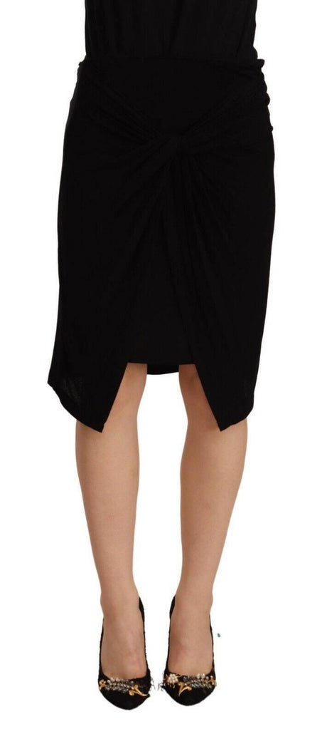 PLEIN SUD Elegant High Waist Pencil Cut Skirt - Hilstor