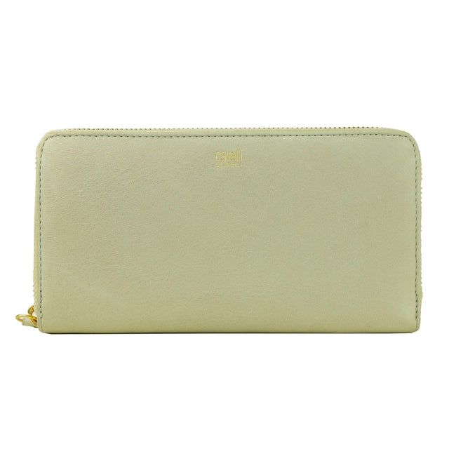 Cavalli Class Gray Calfskin Women Wallet - Hilstor