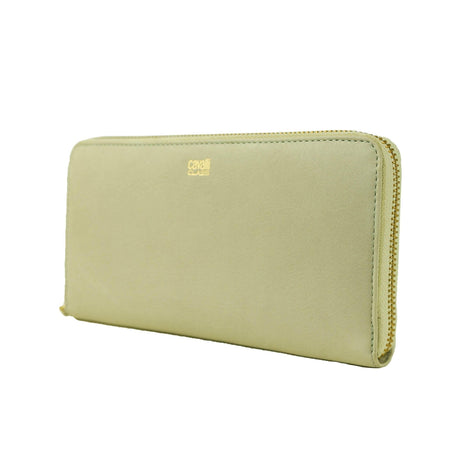 Cavalli Class Gray Calfskin Women Wallet - Hilstor
