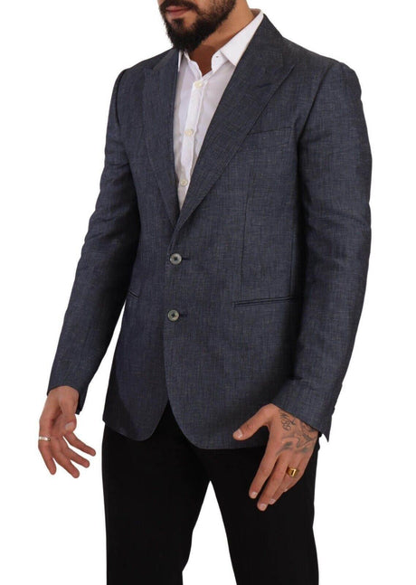 Dolce & Gabbana Elegant Slim Fit Two-Button Blue Blazer - Hilstor