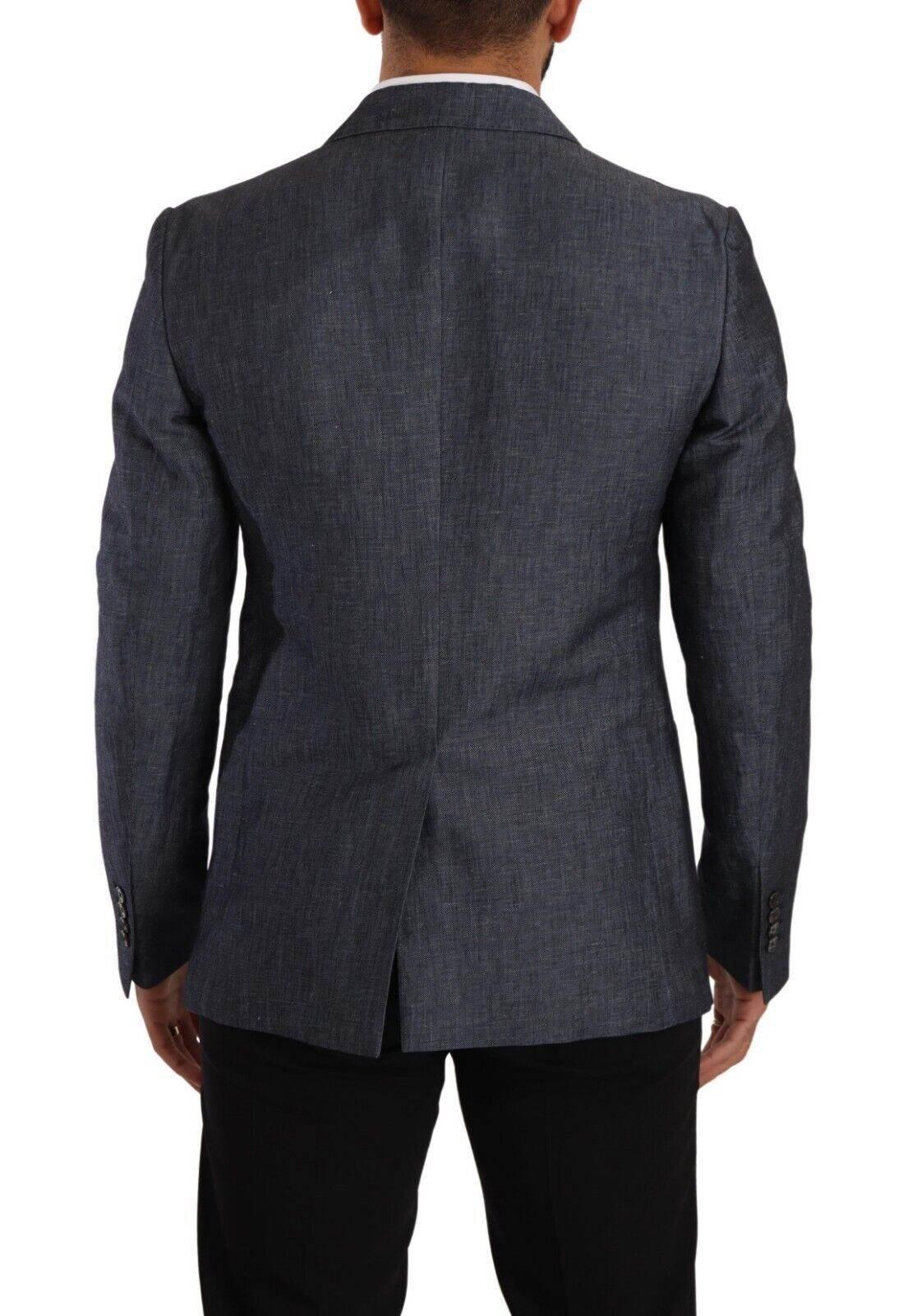 Dolce & Gabbana Elegant Slim Fit Two-Button Blue Blazer - Hilstor
